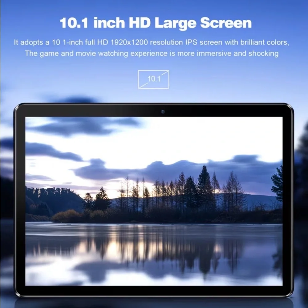 Tablet PC Android 13 64GB QuadCore Touch Screen WiFi w/SIM Slot Phone Call 10.1”